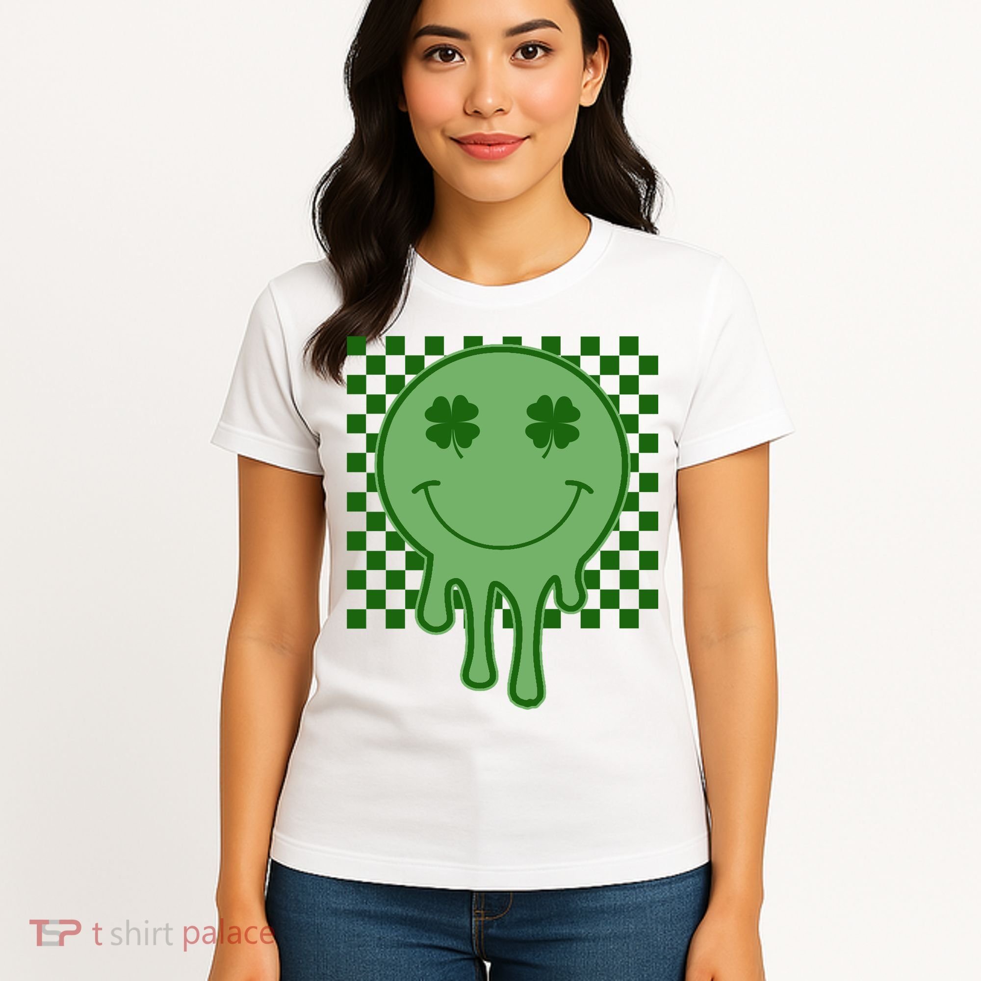 Retro Groovy St Patricks Smiley Women's T-Shirt