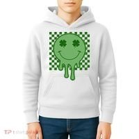 Retro Groovy St Patricks Smiley Kids Hoodie thumb 4