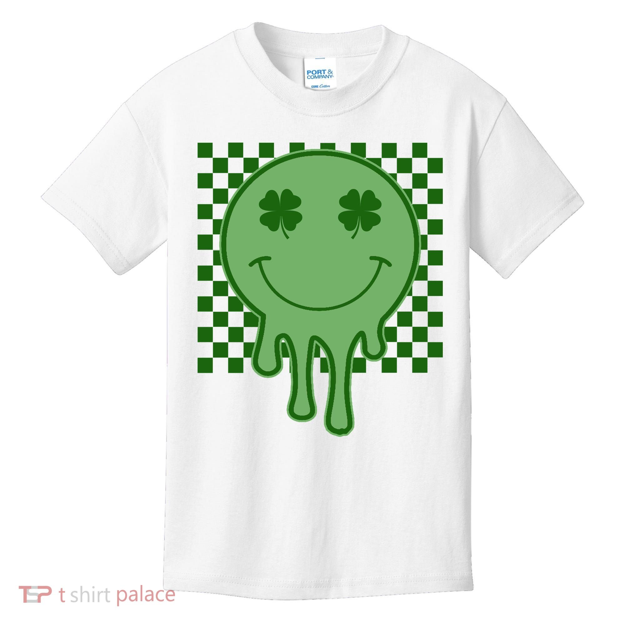 Retro Groovy St Patricks Smiley Kids T-Shirt