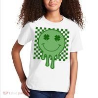 Retro Groovy St Patricks Smiley Kids T-Shirt thumb 2