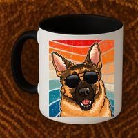 Retro German Shepherd German Shepherd Dog Coffee Mug thumb 2