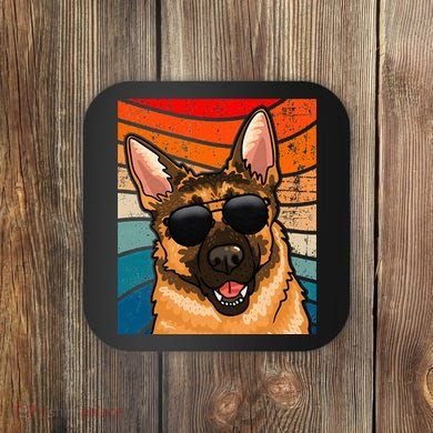Retro German Shepherd German Shepherd Dog Coaster