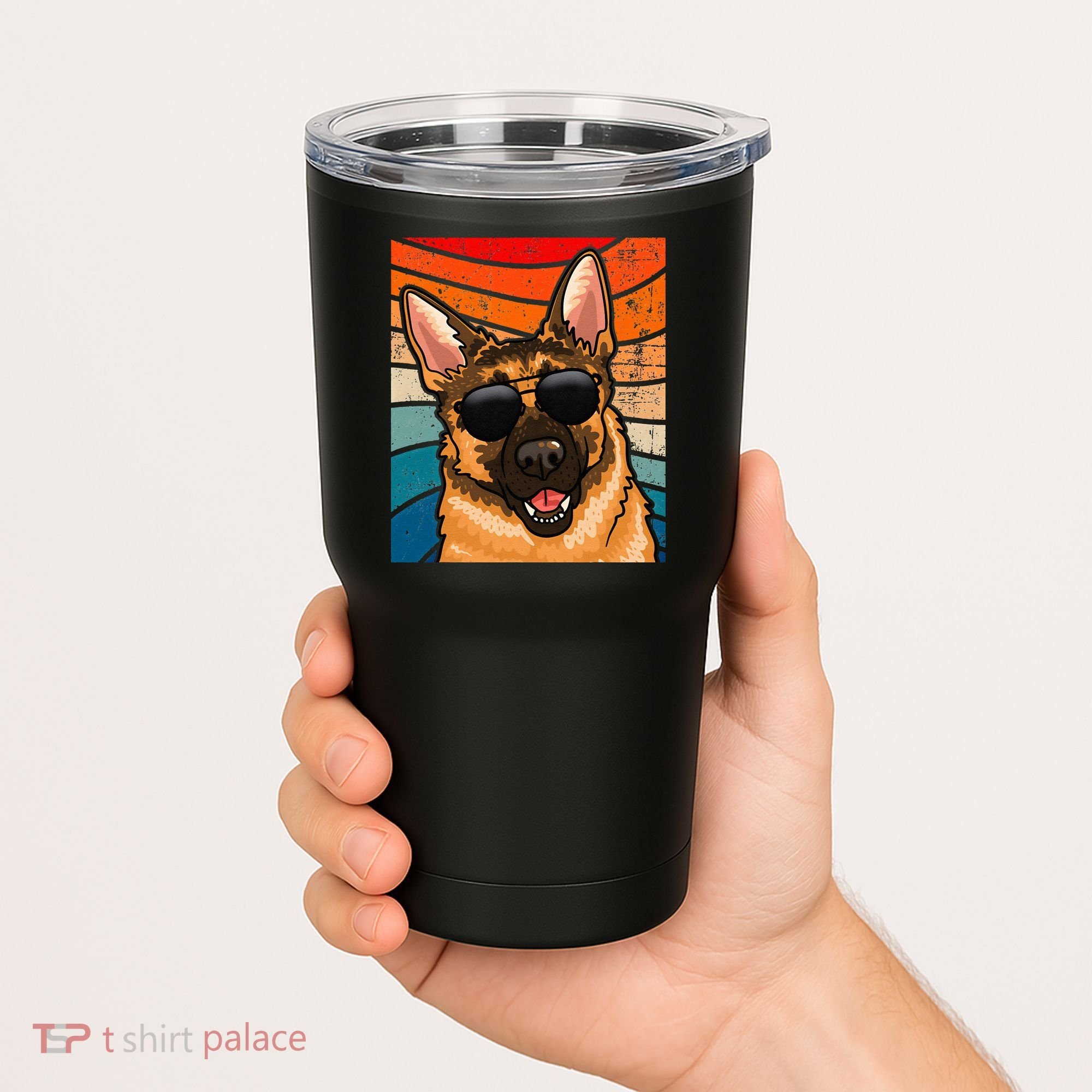 Retro German Shepherd German Shepherd Dog Tumbler