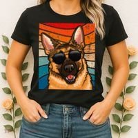 Retro German Shepherd German Shepherd Dog Women's T-Shirt thumb 2