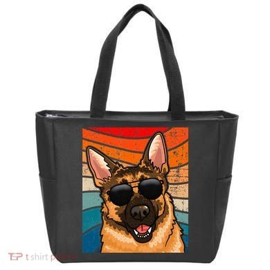 Retro German Shepherd German Shepherd Dog Tote Bag
