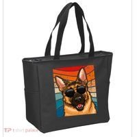 Retro German Shepherd German Shepherd Dog Tote Bag thumb 2