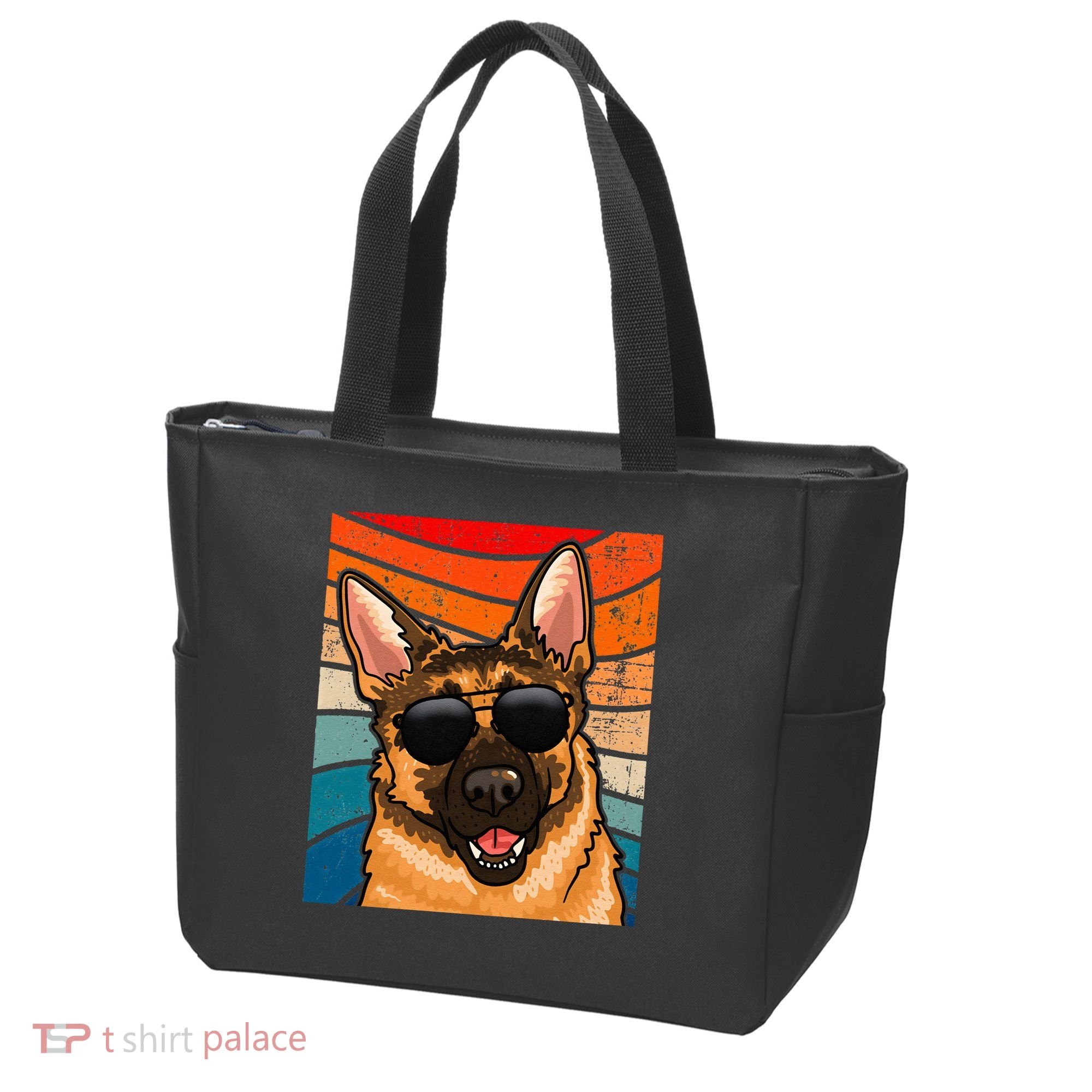 Retro German Shepherd German Shepherd Dog Tote Bag