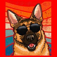 Retro German Shepherd German Shepherd Dog Santa Hat thumb 1