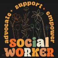 Retro Groovy Social Worker Flower Funny Social Work Month Bucket Hat thumb 4