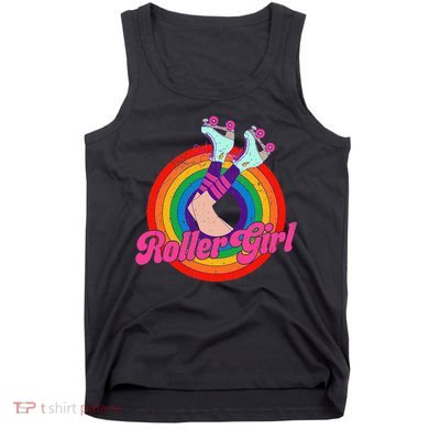 Roller Girl Skater Skating Retro Vintage 70s 80s Skates Tank Top