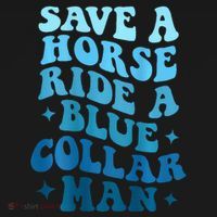 Retro Groovy Save A Horse Ride A Blue Collar Man Hoodie thumb 7