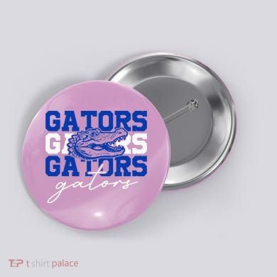 Retro Gators School Sports Name Team Button