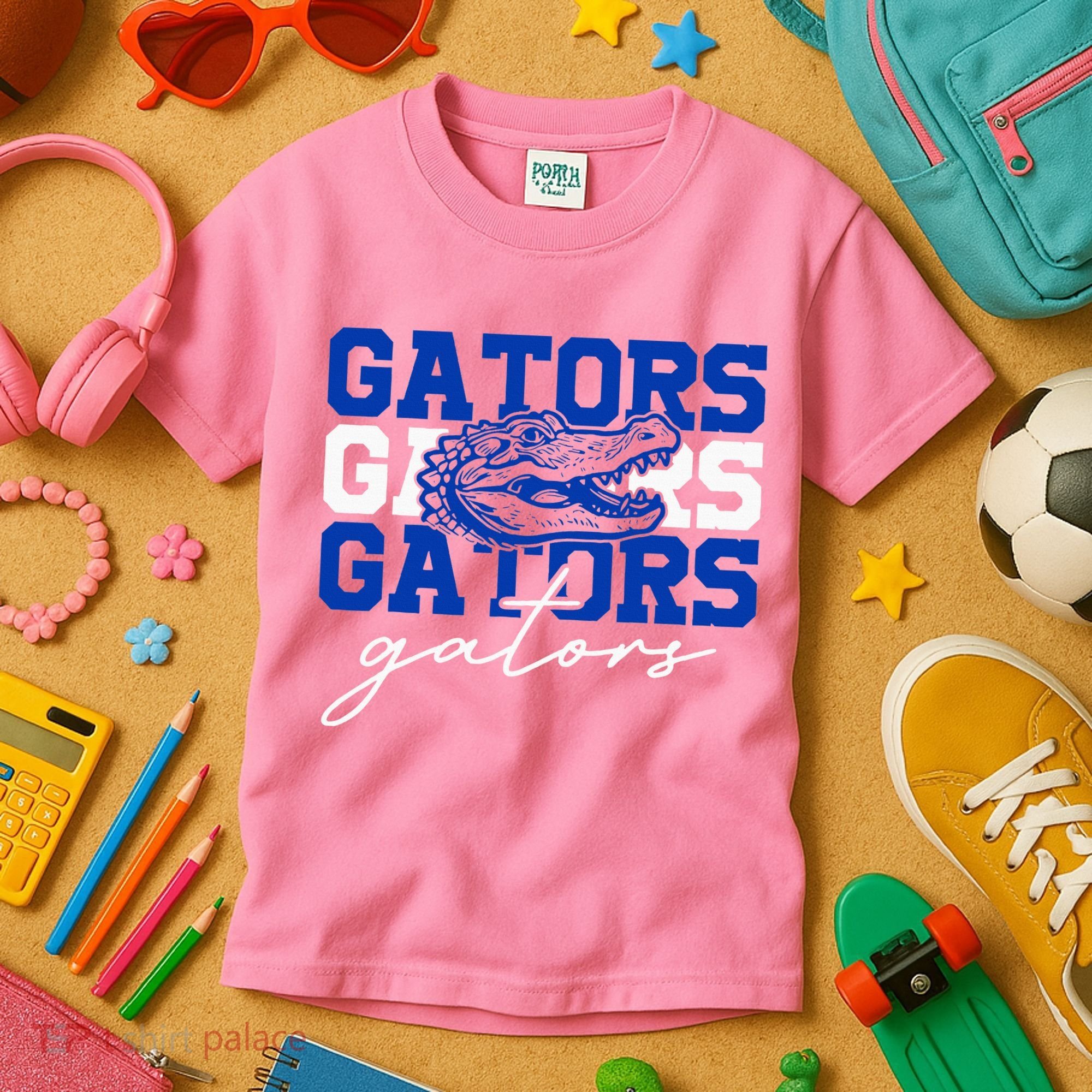 Retro Gators School Sports Name Team Kids T-Shirt