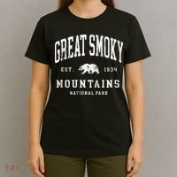 Retro Great Smoky Mountains National Park Hiking T-Shirt thumb 4