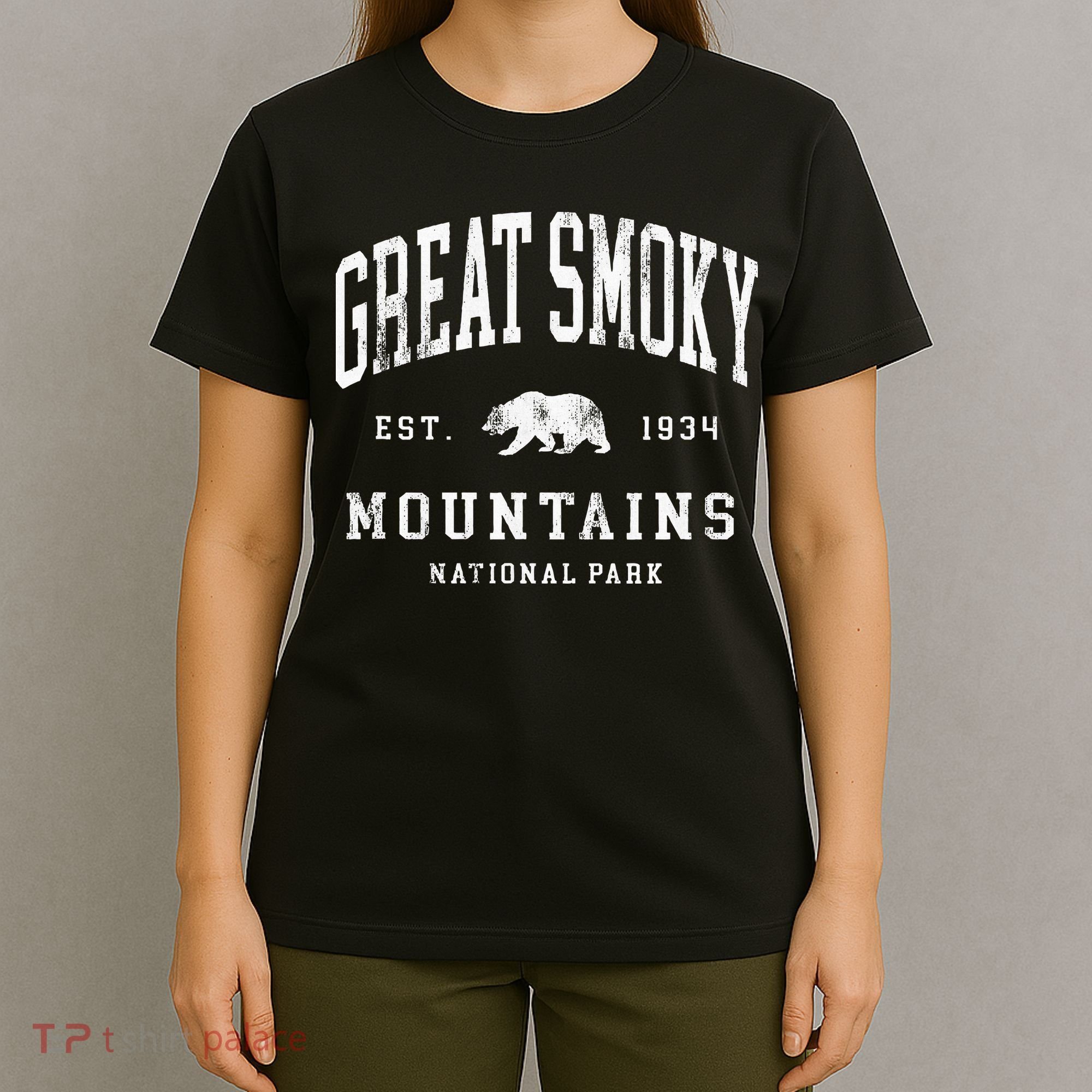 Retro Great Smoky Mountains National Park Hiking T-Shirt