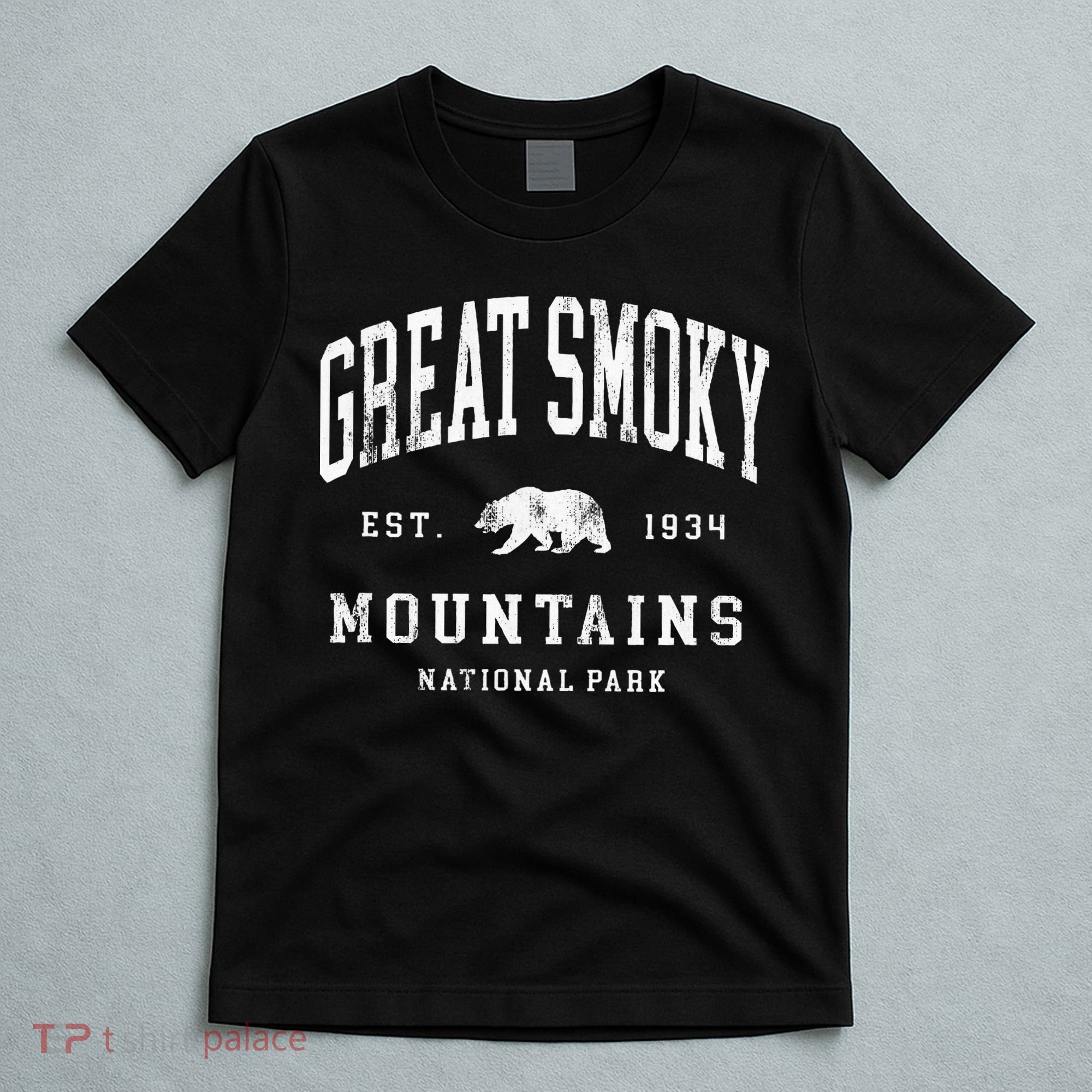 Retro Great Smoky Mountains National Park Hiking T-Shirt