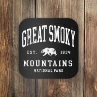 Retro Great Smoky Mountains National Park Hiking Coaster thumb 0