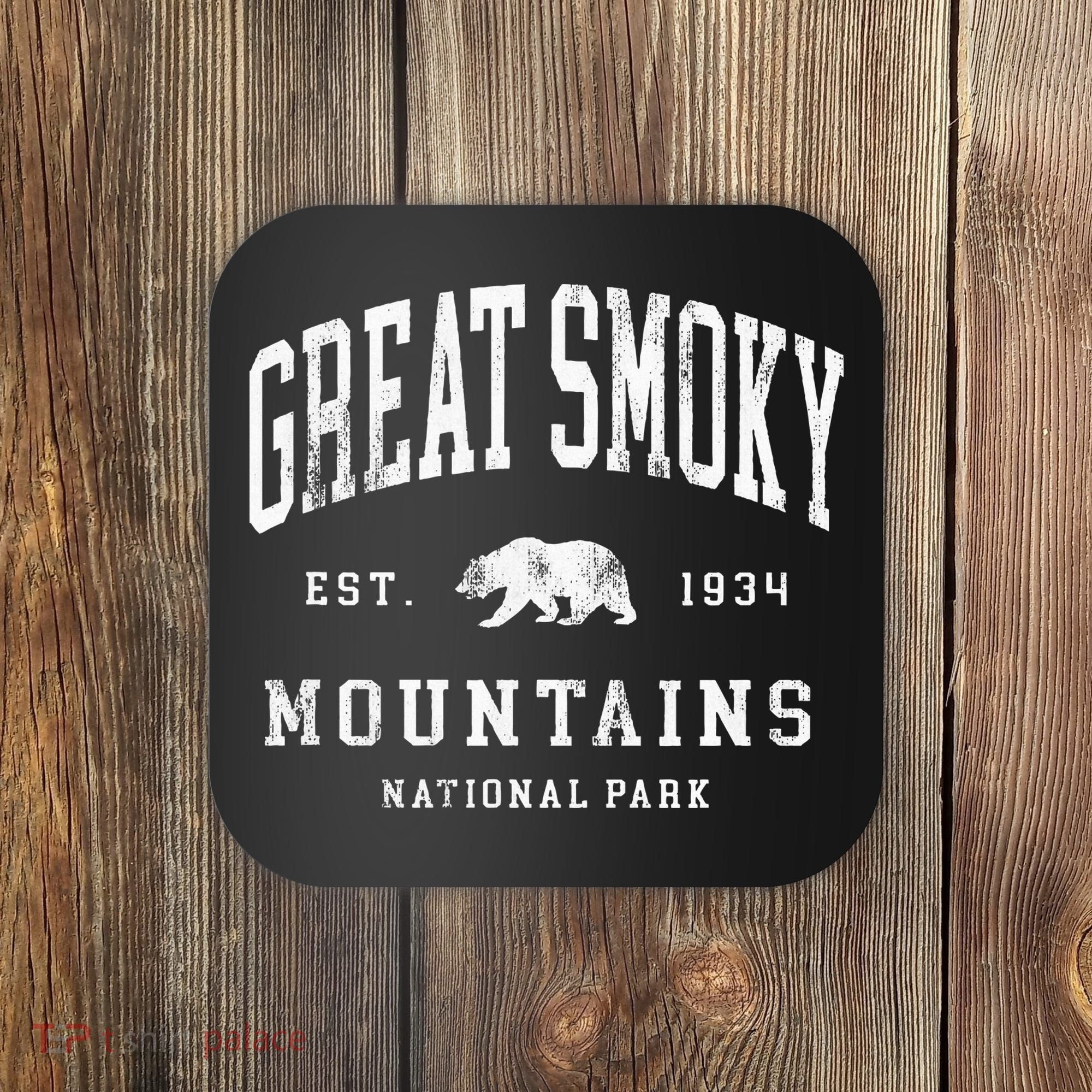 Retro Great Smoky Mountains National Park Hiking Coaster