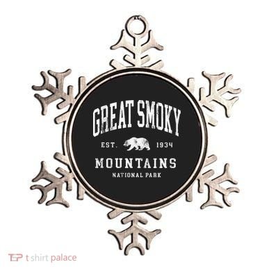 Retro Great Smoky Mountains National Park Hiking Ornament