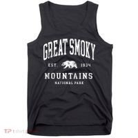 Retro Great Smoky Mountains National Park Hiking Tank Top thumb 0