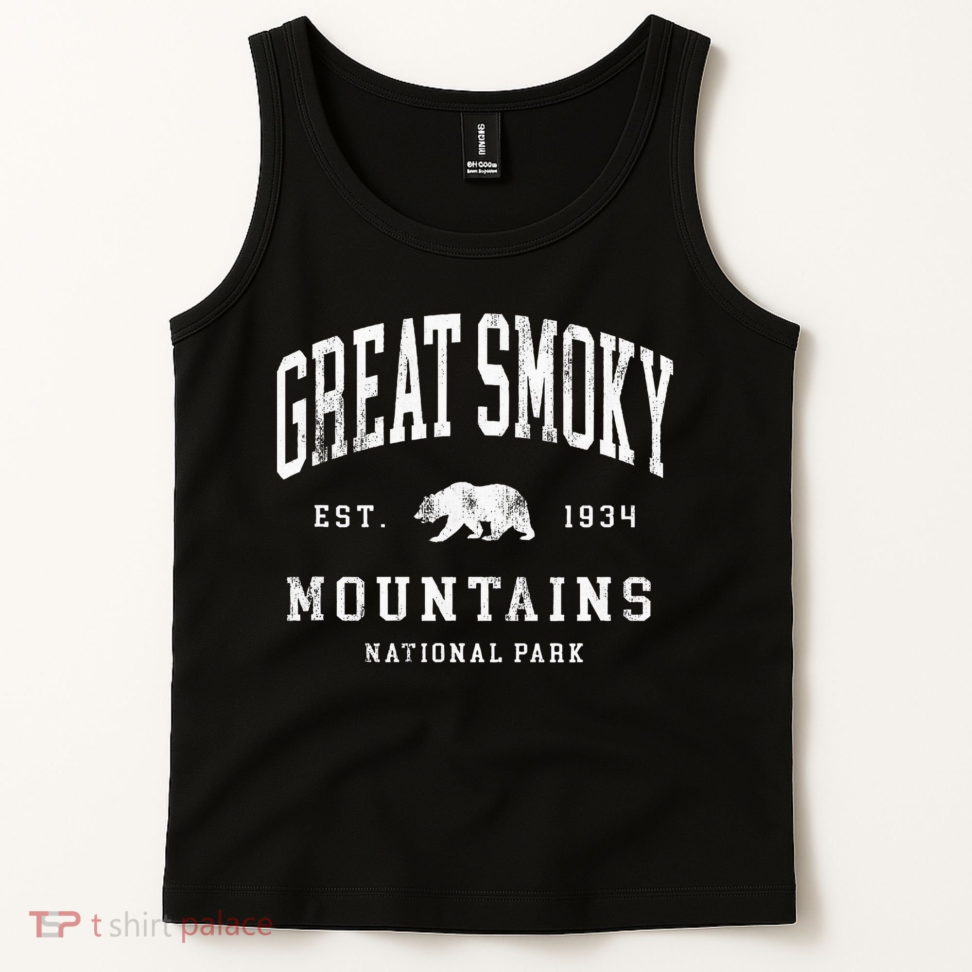 Retro Great Smoky Mountains National Park Hiking Tank Top