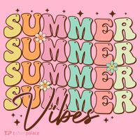 Retro Groovy Summer Vibes For  Summer Vacation Coaster thumb 2