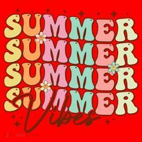 Retro Groovy Summer Vibes For  Summer Vacation Santa Hat thumb 1