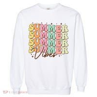 Retro Groovy Summer Vibes For  Summer Vacation Garment-Dyed Sweatshirt thumb 0
