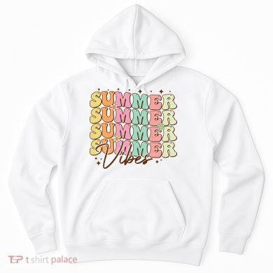 Retro Groovy Summer Vibes For  Summer Vacation Hoodie