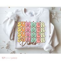 Retro Groovy Summer Vibes For  Summer Vacation Sweatshirt thumb 2