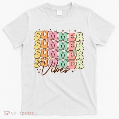 Retro Groovy Summer Vibes For  Summer Vacation T-Shirt
