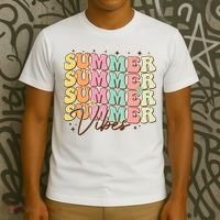 Retro Groovy Summer Vibes For  Summer Vacation T-Shirt thumb 3