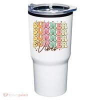Retro Groovy Summer Vibes For  Summer Vacation Tumbler thumb 0