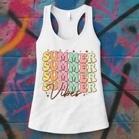 Retro Groovy Summer Vibes For  Summer Vacation Women's Tank Top thumb 3
