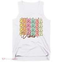 Retro Groovy Summer Vibes For  Summer Vacation Tank Top thumb 0
