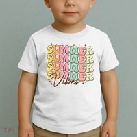 Retro Groovy Summer Vibes For  Summer Vacation Toddler T-Shirt thumb 2