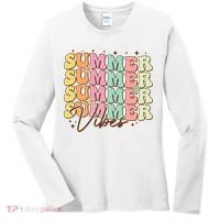 Retro Groovy Summer Vibes For  Summer Vacation Women's Long Sleeve Shirt thumb 0