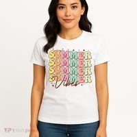 Retro Groovy Summer Vibes For  Summer Vacation Women's T-Shirt thumb 4