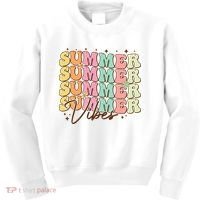 Retro Groovy Summer Vibes For  Summer Vacation Kids Sweatshirt thumb 0