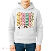 Retro Groovy Summer Vibes For  Summer Vacation Kids Hoodie thumb 4