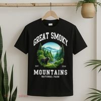 Retro Great Smoky Mountains National Park Women Hiking T-Shirt thumb 2