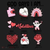 Retro God Says I Am Christian Valentines Day Self Love Gift Golf Towel thumb 3