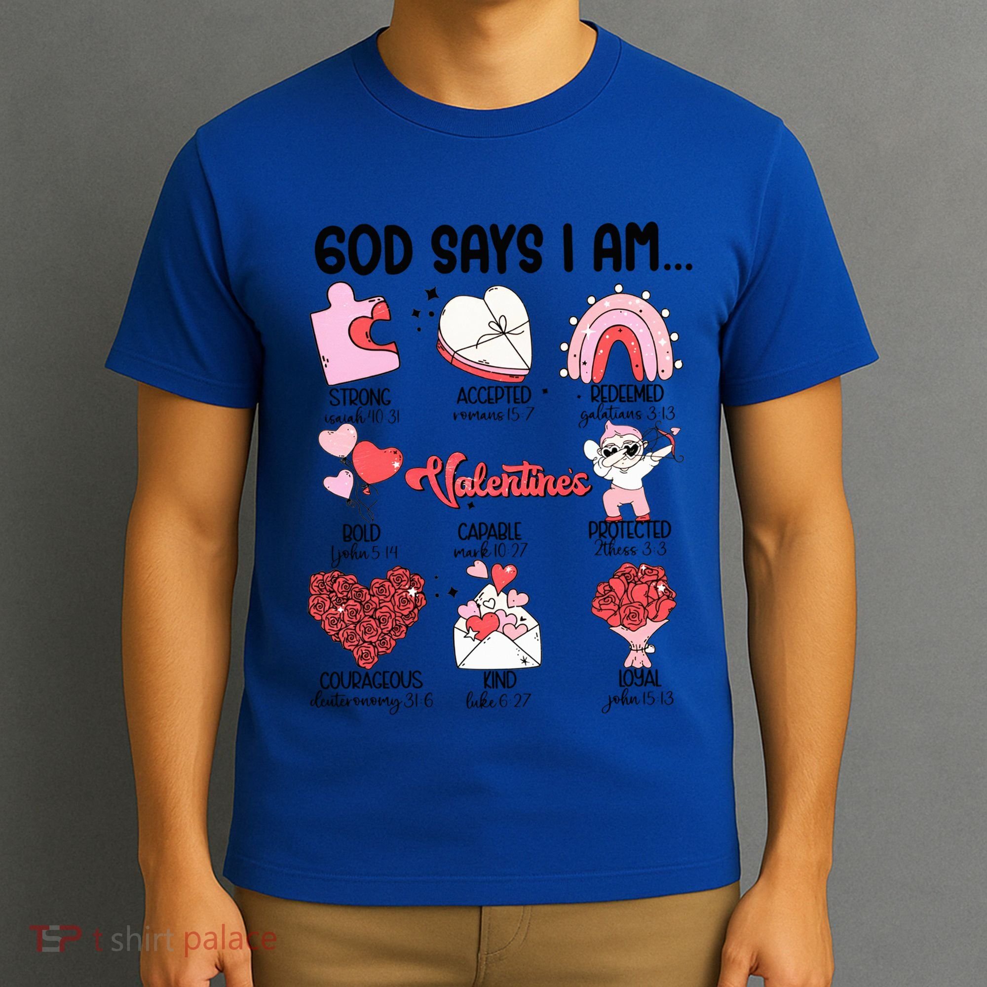 Retro God Says I Am Christian Valentines Day Self Love Gift T-Shirt