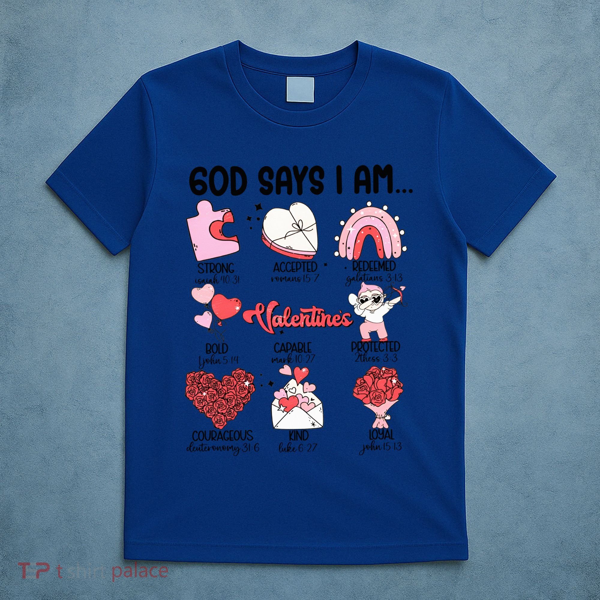 Retro God Says I Am Christian Valentines Day Self Love Gift T-Shirt