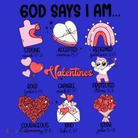 Retro God Says I Am Christian Valentines Day Self Love Gift T-Shirt thumb 7