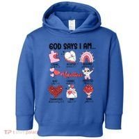 Retro God Says I Am Christian Valentines Day Self Love Gift Toddler Hoodie thumb 0