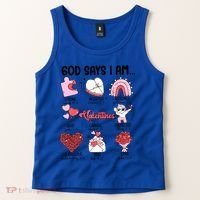 Retro God Says I Am Christian Valentines Day Self Love Gift Tank Top thumb 2