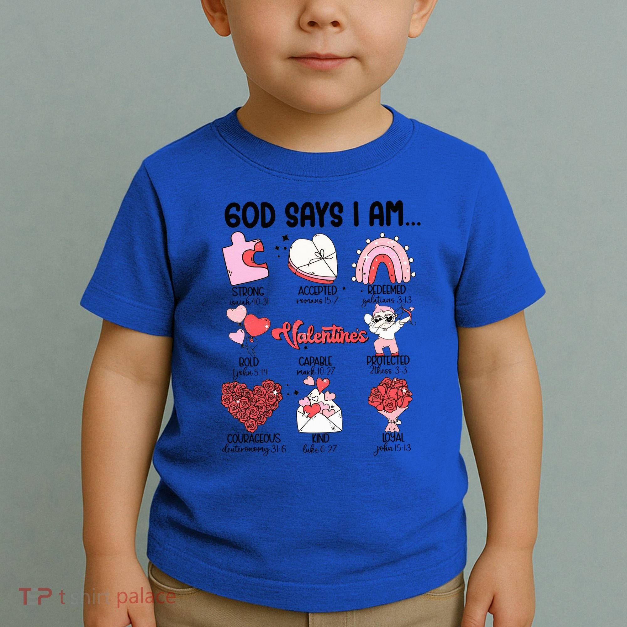 Retro God Says I Am Christian Valentines Day Self Love Gift Toddler T-Shirt