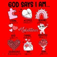 Retro God Says I Am Christian Valentines Day Self Love Gift Santa Hat thumb 1