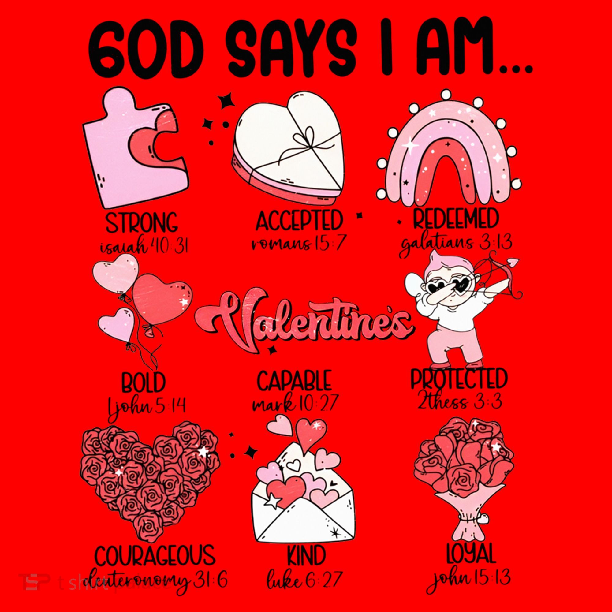 Retro God Says I Am Christian Valentines Day Self Love Gift Santa Hat